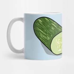 Cucumber cartoon illustration Mug